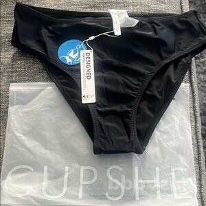 Cupshe Black Bikini Bottom Size Small Brand new with tags